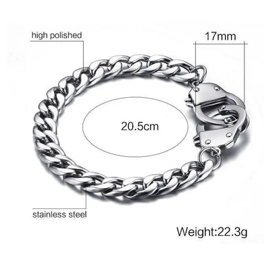 Stainless Steel Handcuffs Bracelet-Your Soul Place
